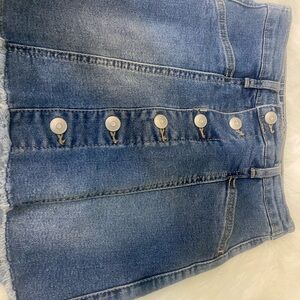 KIDS BLUE JEAN SKIRT FRONT POCKETS BOTTON DOWN S(6-6x) WONDA NATION